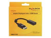 DELOCK Adapter DP-St > HDMI-Bu 22,5cm black