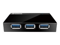 D-LINK DUB-1340 4-Port USB 3.0 Hub bis zu 5 Gbit/s zur Erweiterung von PC/Laptop mit vier USB 3.0 Ports inkl. Steckernetzteil