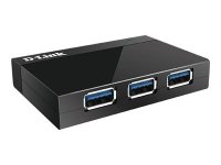 D-LINK DUB-1340 4-Port USB 3.0 Hub bis zu 5 Gbit/s zur Erweiterung von PC/Laptop mit vier USB 3.0 Ports inkl. Steckernetzteil