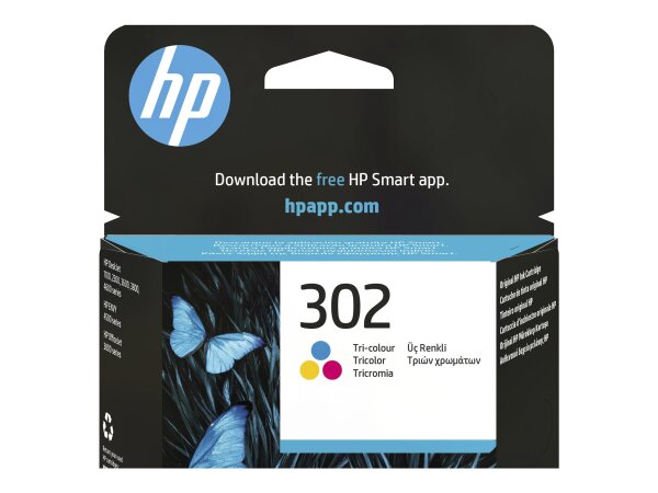 HP 302 original Ink cartridge F6U65AE UUS Tri-color