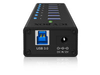 ICY BOX IB-AC618 7 Port USB HUB unterstuetzt USB 3.0 mit 1x Ladeport