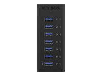 ICY BOX IB-AC618 7 Port USB HUB unterstuetzt USB 3.0 mit 1x Ladeport