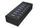 ICY BOX IB-AC618 7 Port USB HUB unterstuetzt USB 3.0 mit 1x Ladeport