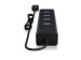 ICY BOX IB-Hub1409-U3 4 Port USB 3.0 Hub unterstuetzt Datenuebertragung bis zu 5 Gbit/s und Plug and Play