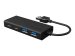 ICY BOX IB-HUB1425-C3 USB 3.0 HUB mit 2x USB 3.0 Type-A und 2x USB 3.0 Type-C Integriertes USB Kabel - Lange 10 cm Aluminium