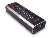 LINDY 4 Port USB 3.0 Hub mit 3 Schnelladeports