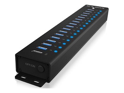 ICY BOX IB-HUB1717-U3 17-Port USB 3.2 HUB Gen 1 Datentransferrate von bis zu 5 Gbit s 96 W